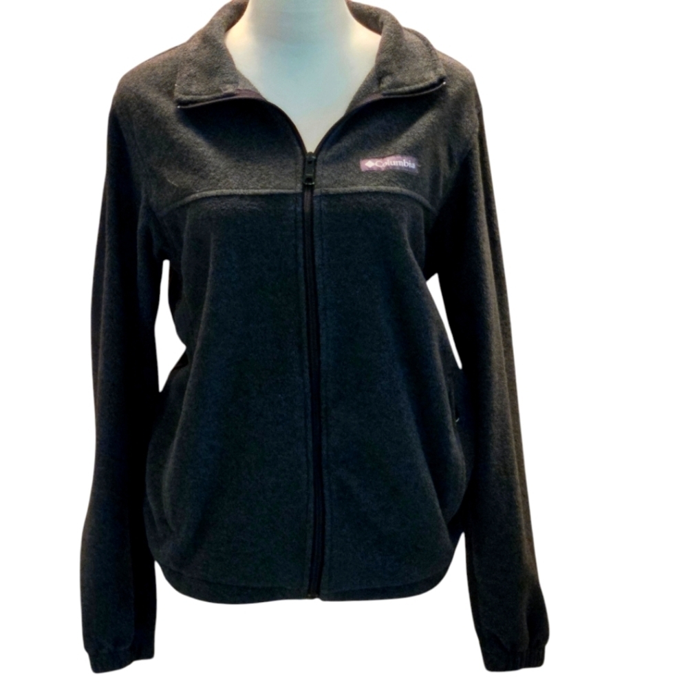 Columbia Sportwear Fleece Jacket Gray Full Zip Closure Women size S